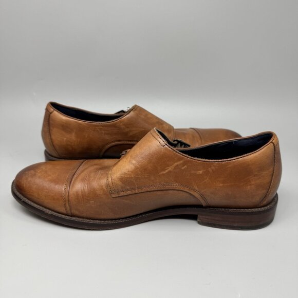 Cole Haan Men\'s Harrison Grand 2.0 Cap Toe Monk Strap Dress Shoes Size 9M Brown main image 4